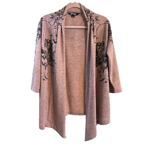 Sharagano Studio Cardigan Sweater Open Front Large - Picture 1 of 6